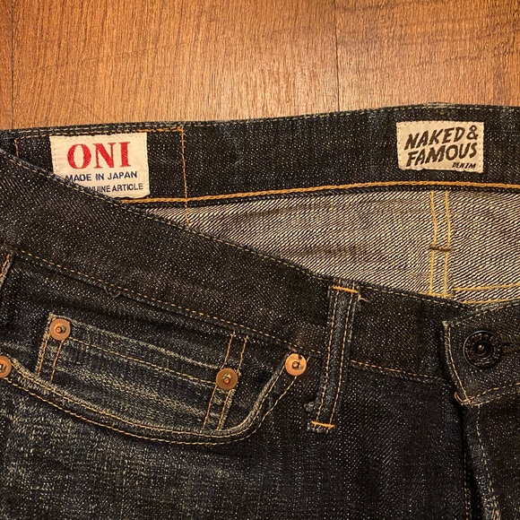 *SOLD* Rare Naked & Famous x Oni Selvedge Denim Jeans Size W32 x L32 - Picture 1 of 16